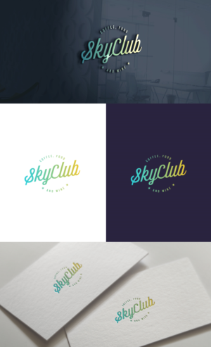 Sky Club Coffee, Food & Wine | Diseño de Logo por GLDesigns