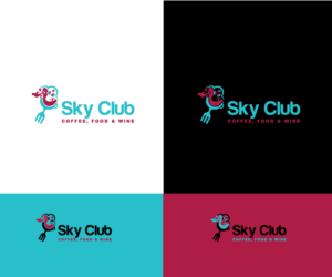 Sky Club Coffee, Food & Wine | Logo-Design von hjyoo