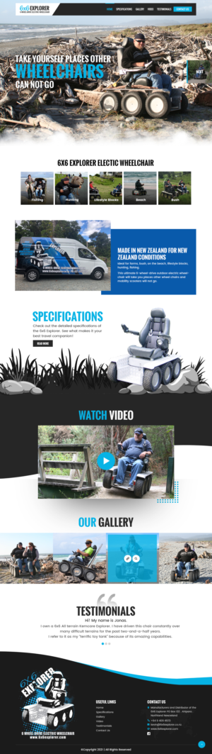 6X6 Explorer Wheelchair | Web-Design von nzdesigners