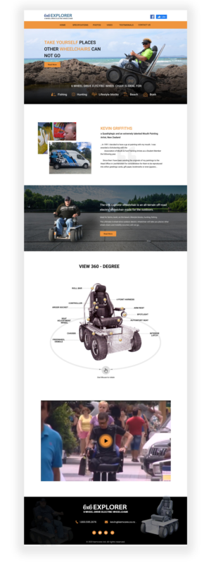 6X6 Explorer Wheelchair | Web-Design von Adeel Rahman