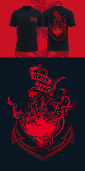 Strike Fear into their heart - Fear embodiment | T-shirt Design by adjeiiBlack