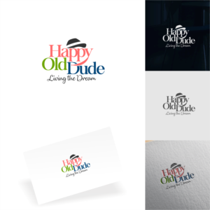 Main title = Happy Old Dude, Tagline = Living the Dream | Logo-Design von Arham Hidayat