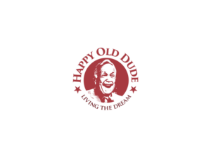 Main title = Happy Old Dude, Tagline = Living the Dream | Design de Logo par Atvento Graphics