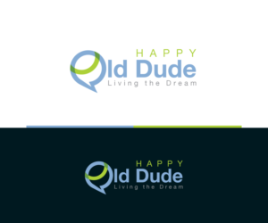 Main title = Happy Old Dude, Tagline = Living the Dream | Logo Design by FourtuneDesign