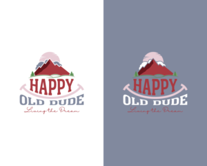 Main title = Happy Old Dude, Tagline = Living the Dream | Logo Design by H-H Arts