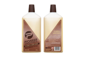Pioneer Leather Restoration Product Label | Diseño de Etiqueta por juanjoseolivieri