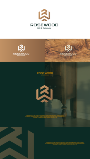 Rosewood Mill & Cabinets | Logo Design by Ng V Duc