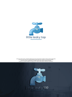Little Leaky Tap, and a phone number underneath. | Logo Design by siti MWDesign