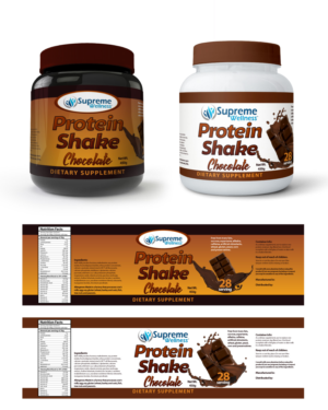 Supreme Wellness Chocolate Shake Label | Grafik-Design von Sergio Coelho