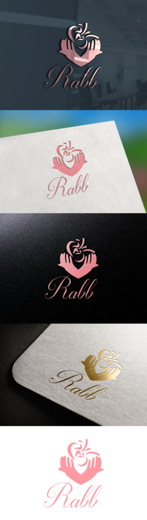 The words in Arabic language (not english) embedded in the edges of the petals as shown in attached images. The capitalized acronym "RABB" can be somewhere below or around. But the Arabic text should be in the petals of the large rose. | Diseño de Logo por stokes18