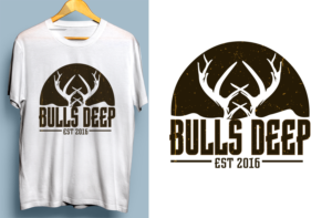 Bulls Deep t shirt design (lifestyle brand for hunters) geared towards elk. | T-shirt Design by SAI DESIGNS