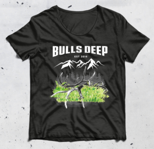 Bulls Deep t shirt design (lifestyle brand for hunters) geared towards elk. | T-shirt Design by Alaya