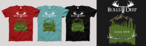 Bulls Deep t shirt design (lifestyle brand for hunters) geared towards elk. | T-shirt Design by Al Pech