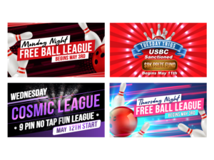 (4) Bowling League Designs 1920x1080  | Flyer-Design von Luniere Designs