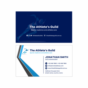 Business Card Design by AslamDesign for The Athlete's Guild | Design #26461885