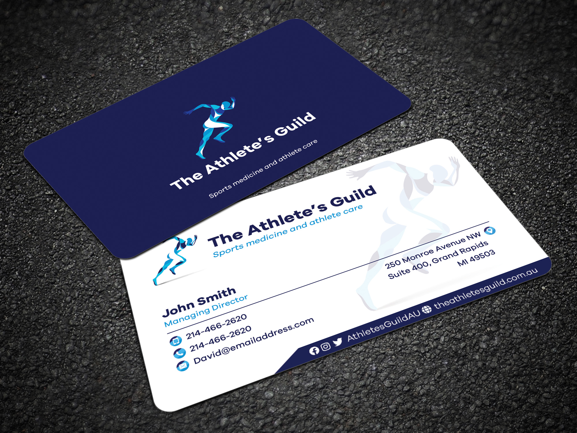 Visitenkarten-Design von Sandaruwan für The Athlete's Guild | Design #26455864