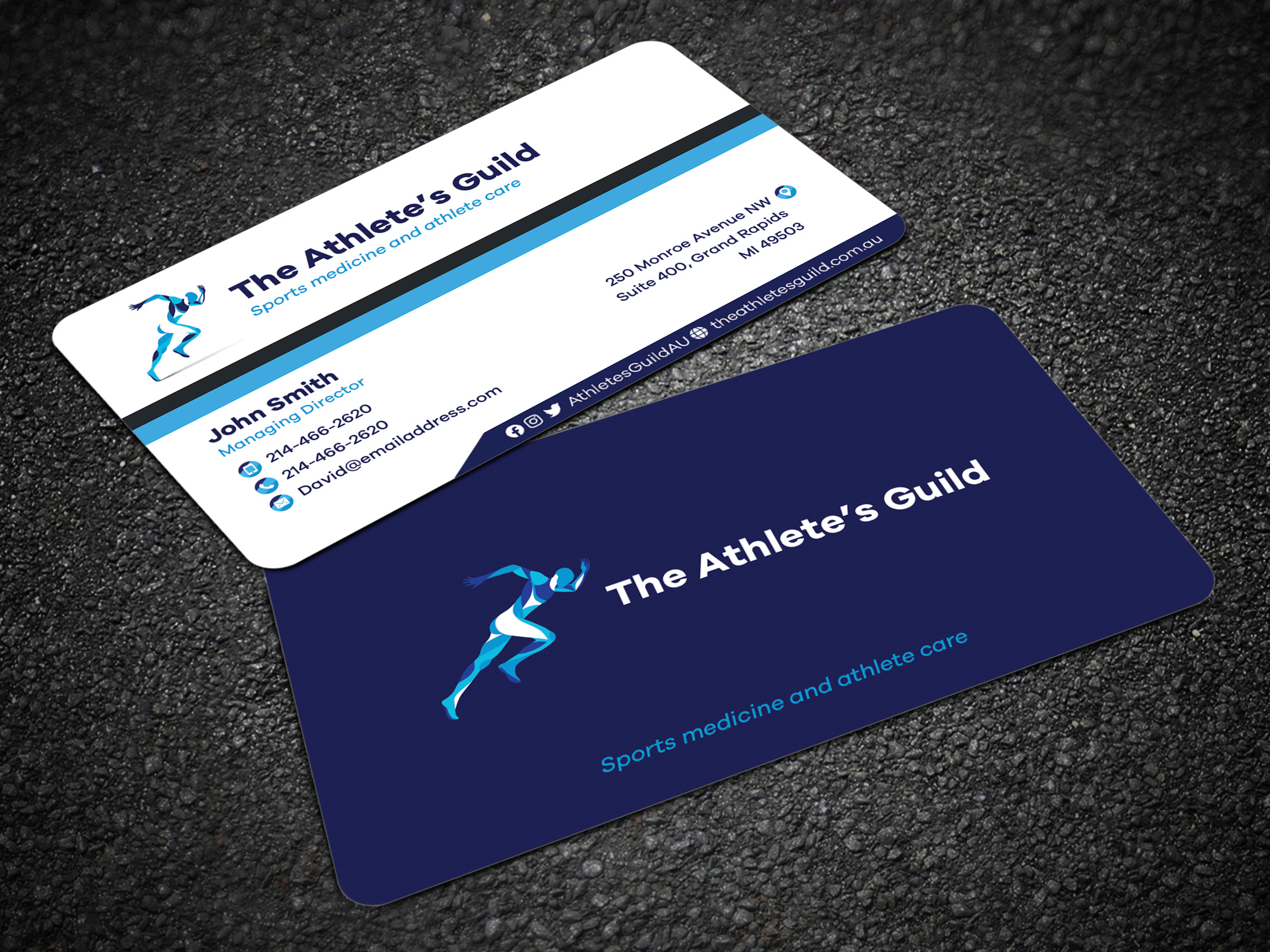 Visitenkarten-Design von Sandaruwan für The Athlete's Guild | Design #26455985