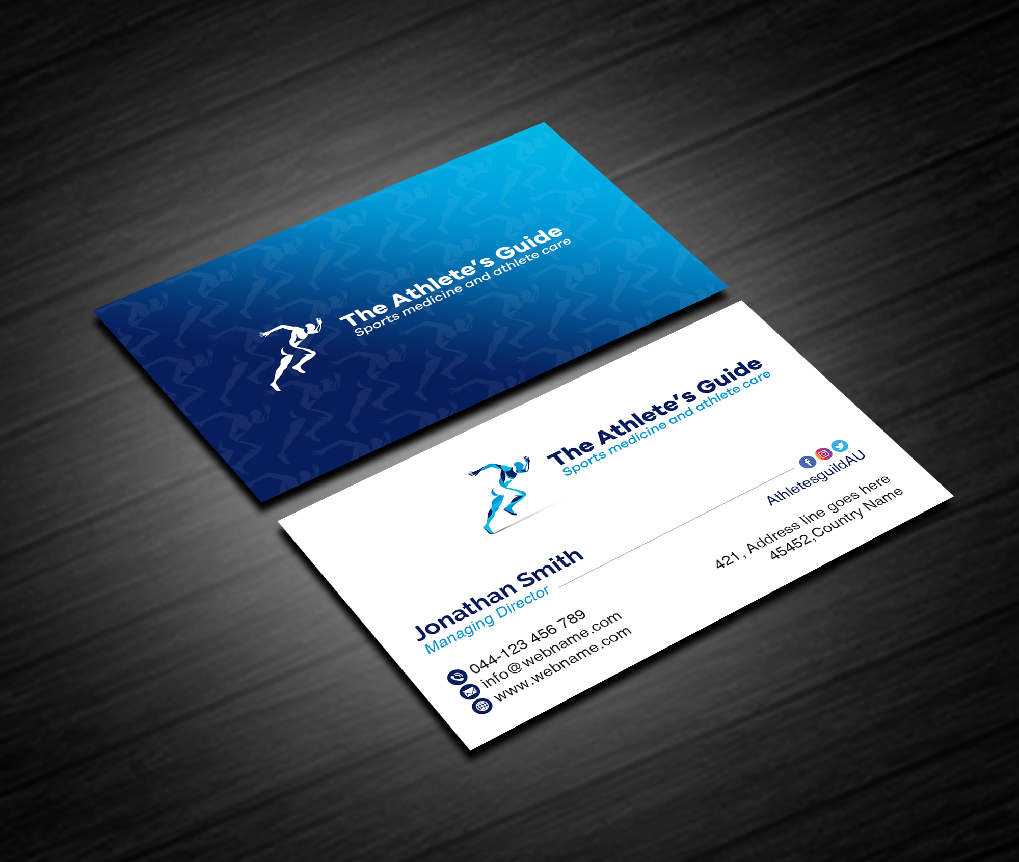 Design de Carte de Visite par Creations Box 2015 pour The Athlete's Guild | Design #26465052