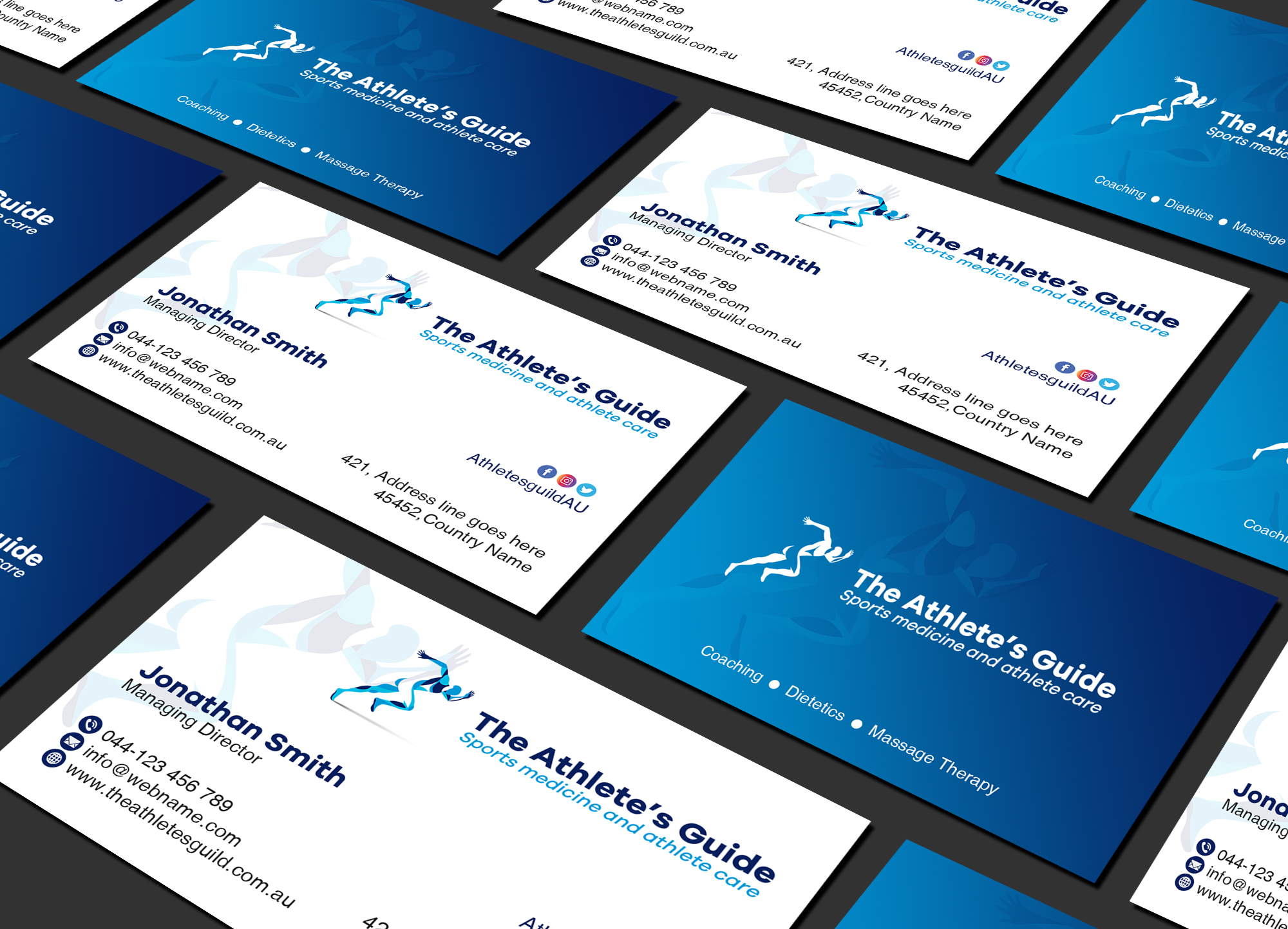 Business Card Design by Creations Box 2015 for The Athlete's Guild | Design #26465077
