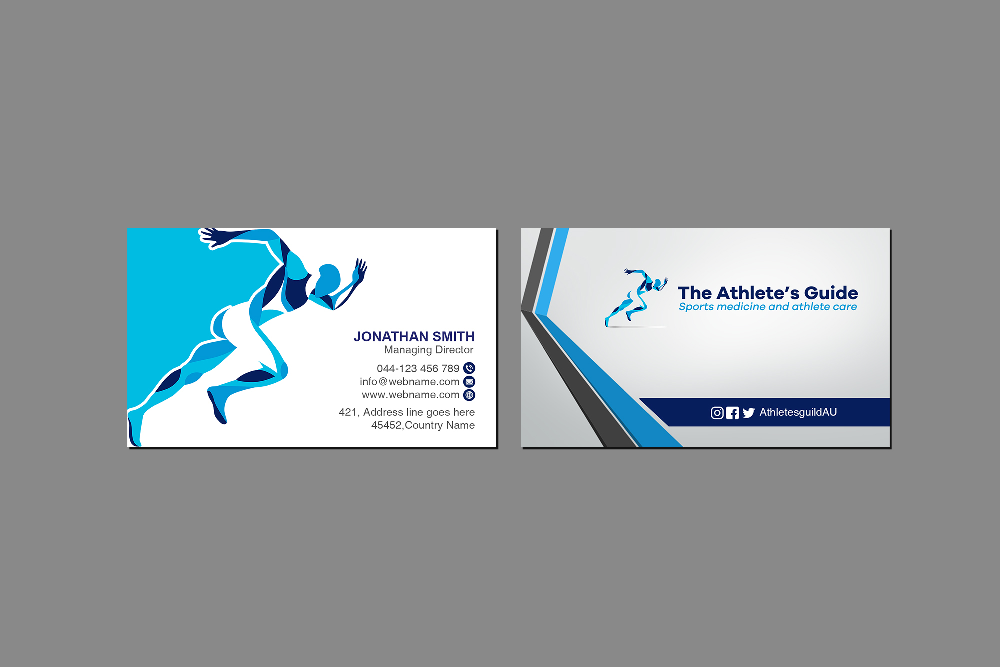 Business Card Design by Creations Box 2015 for The Athlete's Guild | Design #26468161