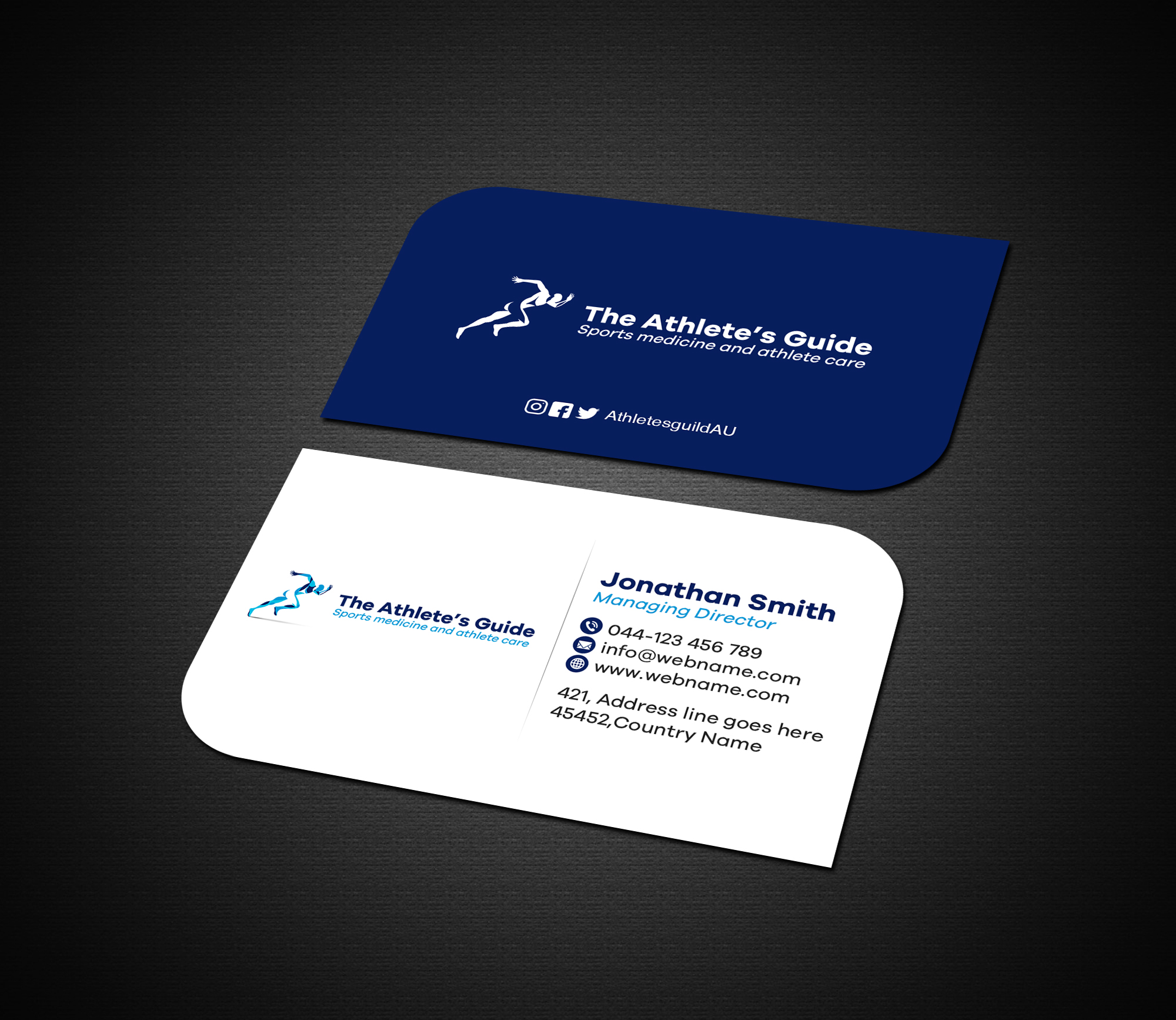 Business Card Design by Creations Box 2015 for The Athlete's Guild | Design #26468181
