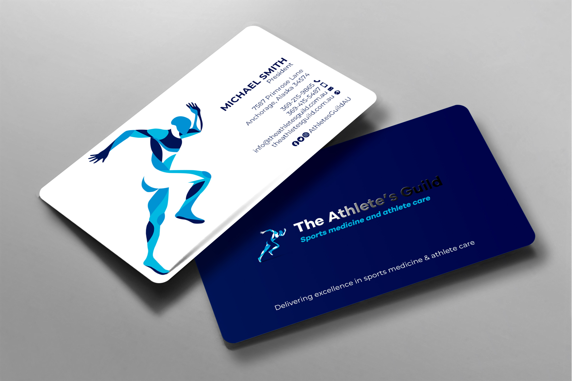 Diseño de Tarjeta de Presentación por chandrayaan.creative para The Athlete's Guild | Diseño #26463423