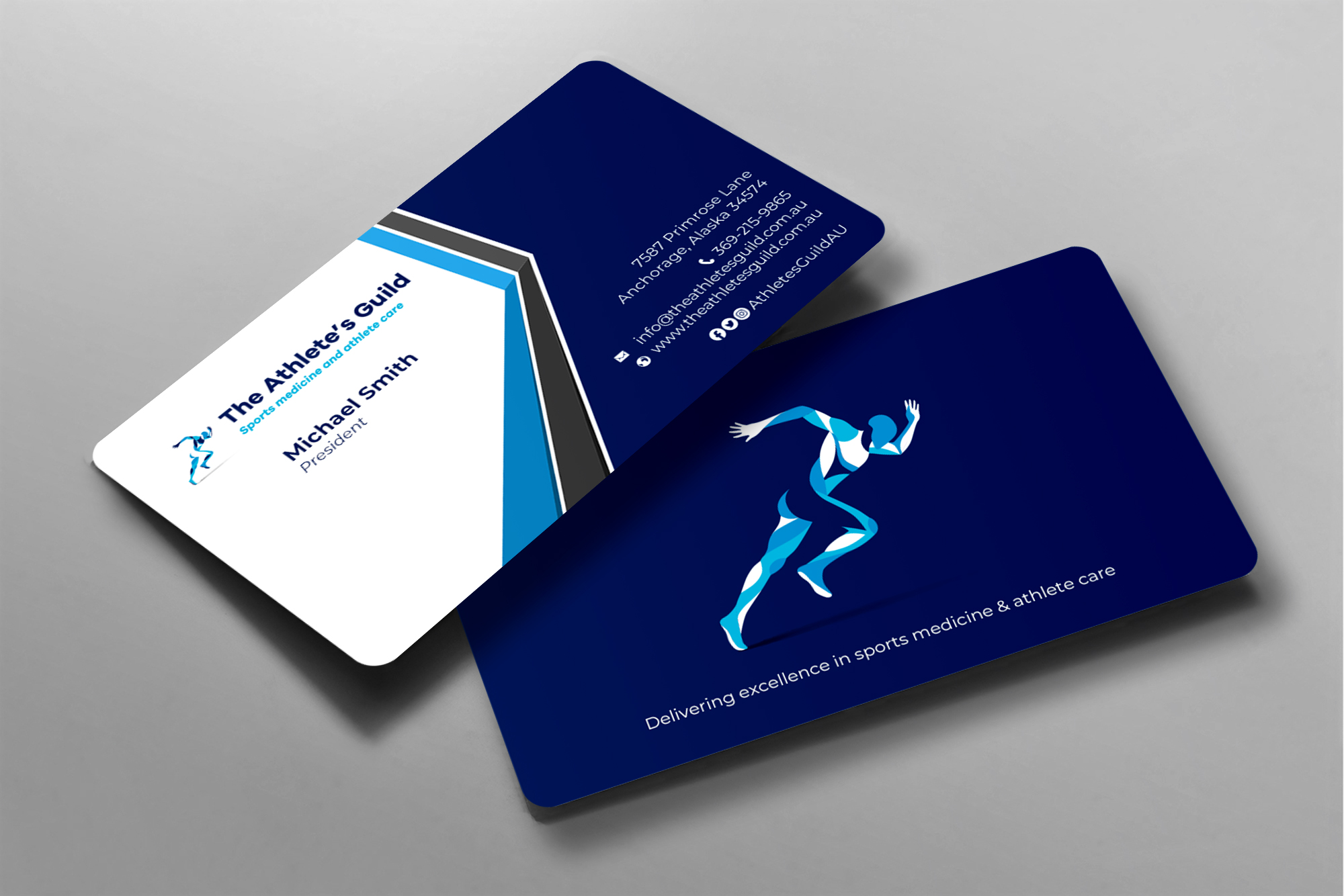 Diseño de Tarjeta de Presentación por chandrayaan.creative para The Athlete's Guild | Diseño #26648802