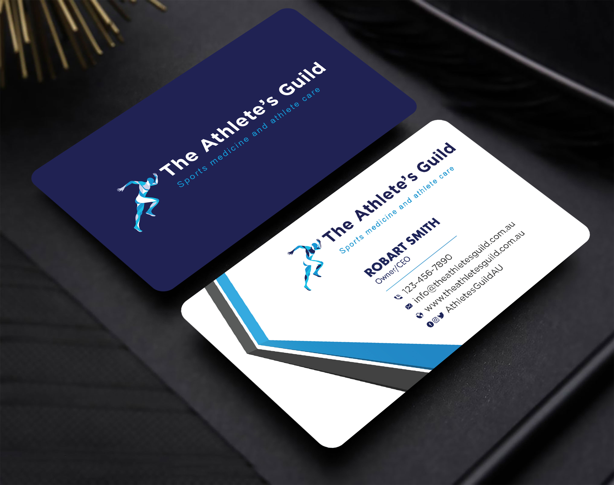 Business Card Design by Uttom 2 for The Athlete's Guild | Design #26646978