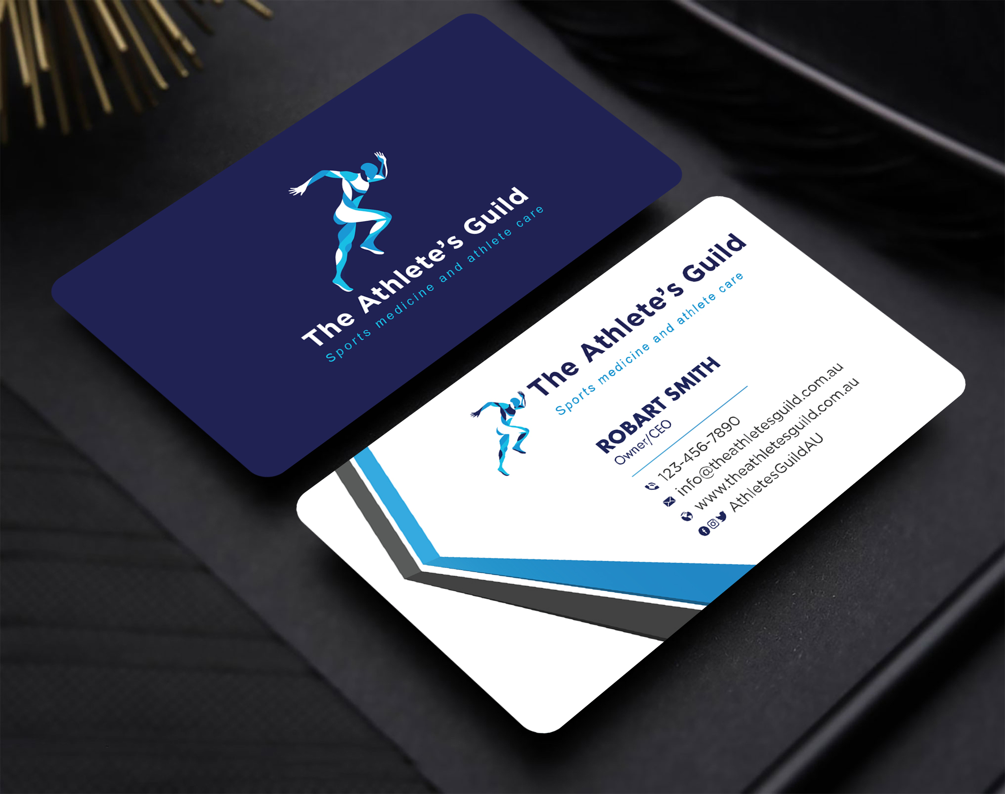 Business Card Design by Uttom 2 for The Athlete's Guild | Design #26647148