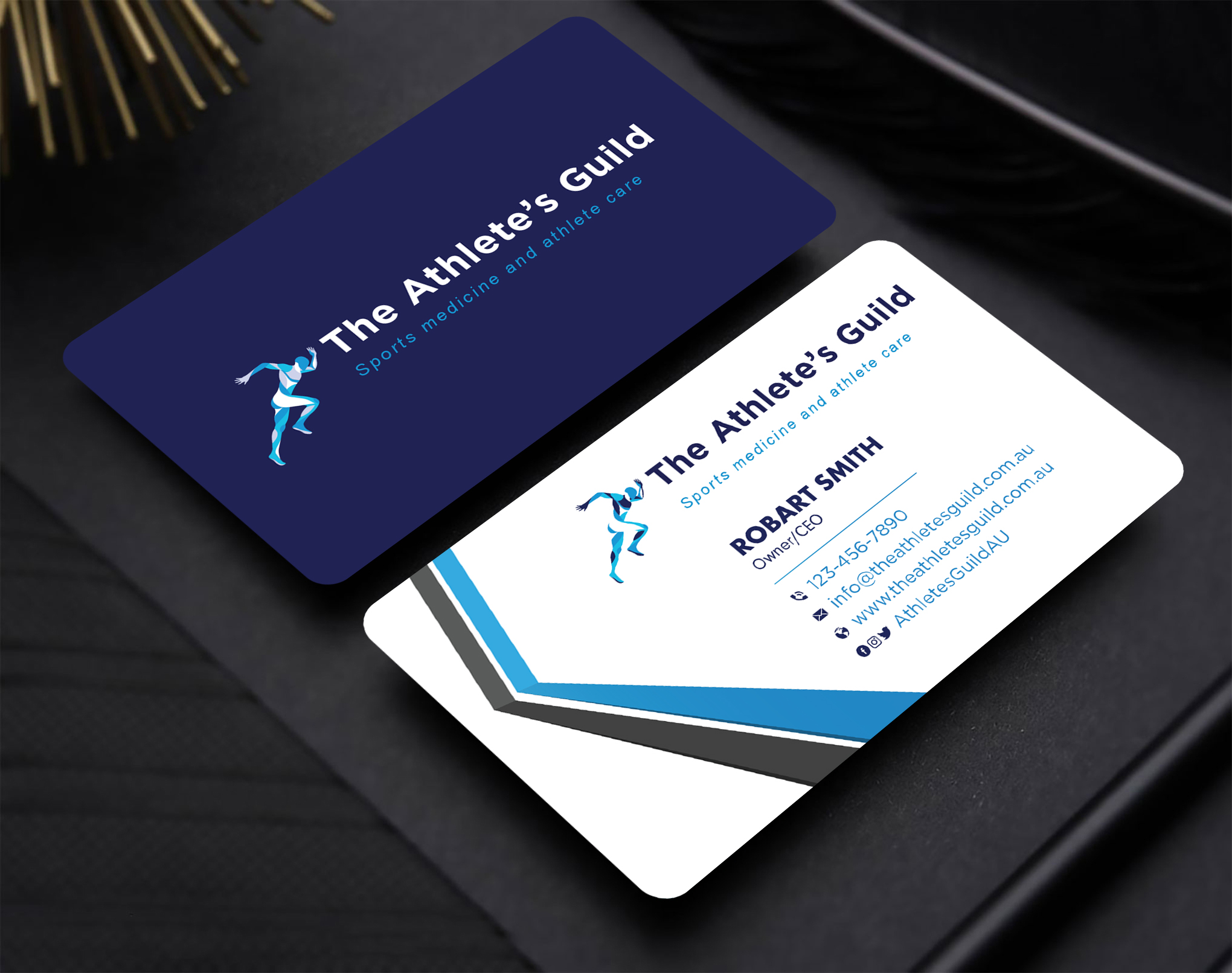 Business Card Design by Uttom 2 for The Athlete's Guild | Design #26647151