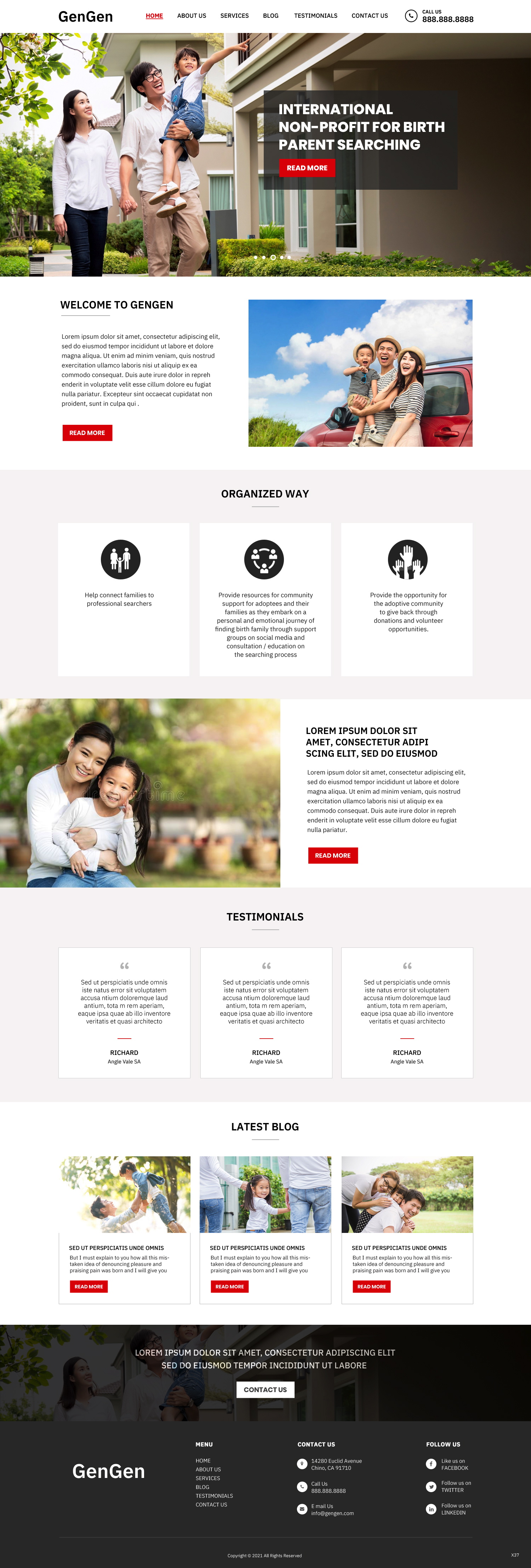 Web Design par pb pour Rocky Mountain Center for Families and Children | Design #26464528