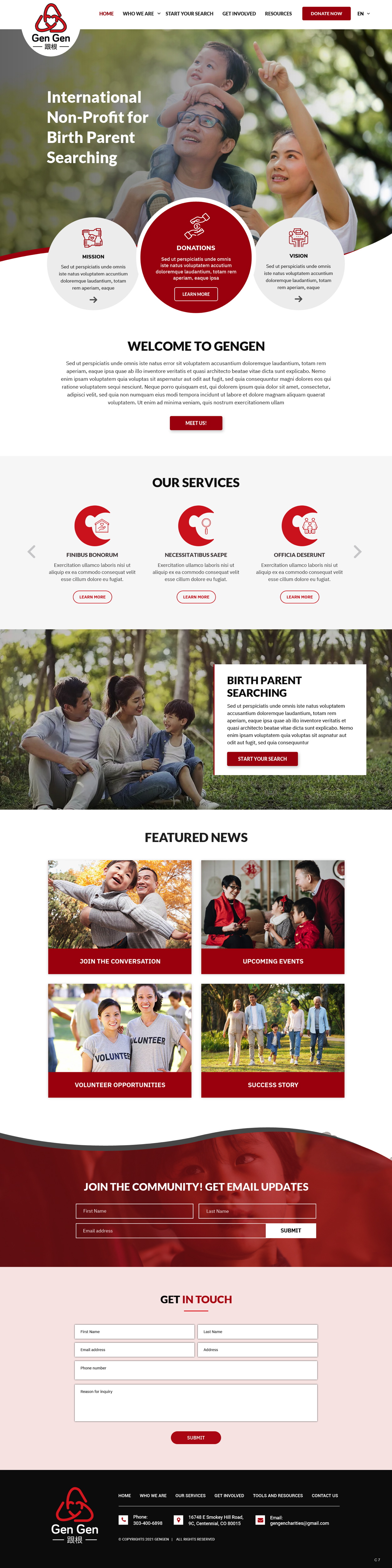 Diseño Web por pb para Rocky Mountain Center for Families and Children | Diseño #26513782