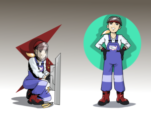 Company Mascot Sparky Character | Diseño Gráfico por Tomi Ax