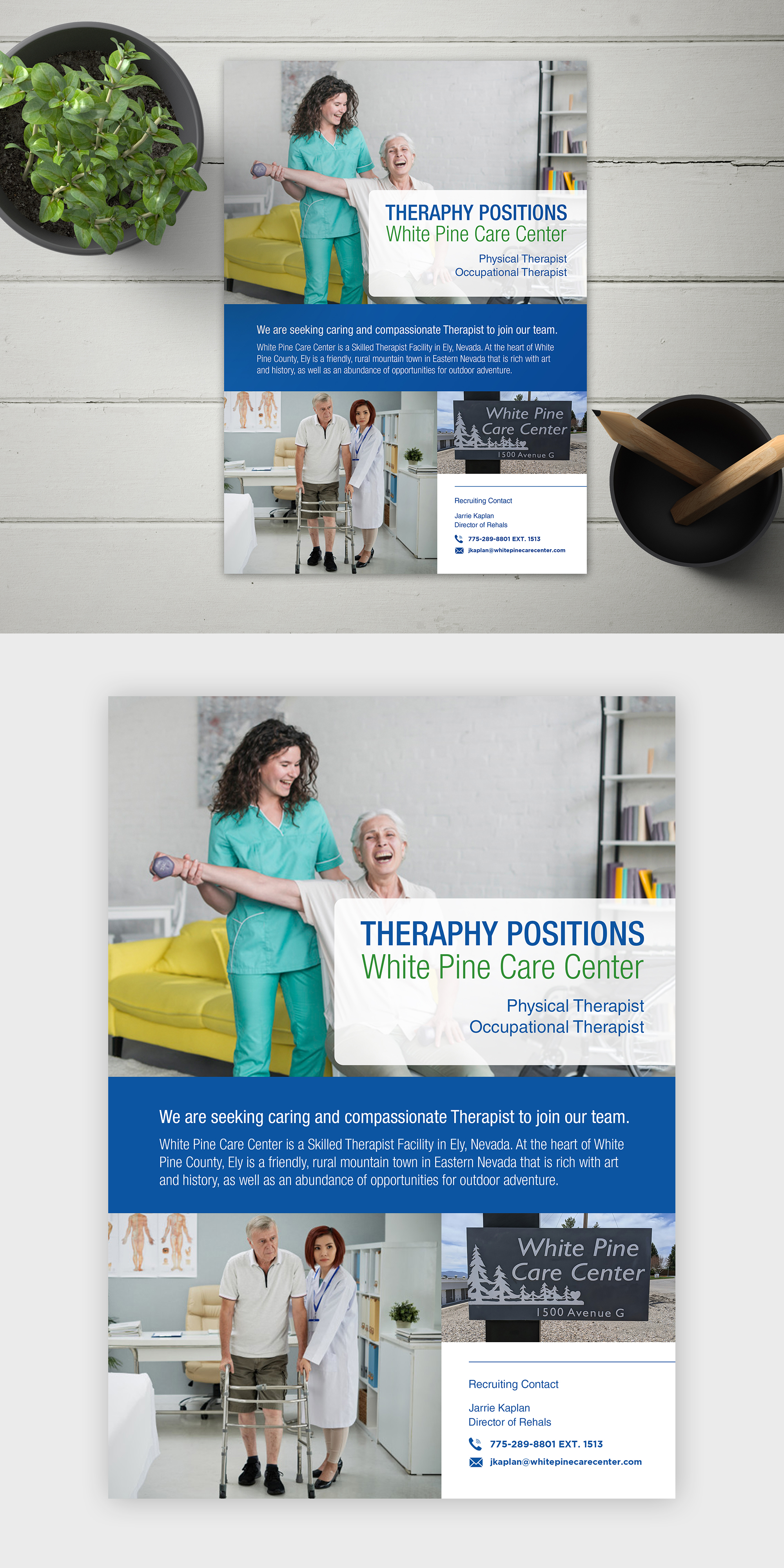 Diseño de Flyer por debdesign para White Pine Care Center | Diseño #26462843