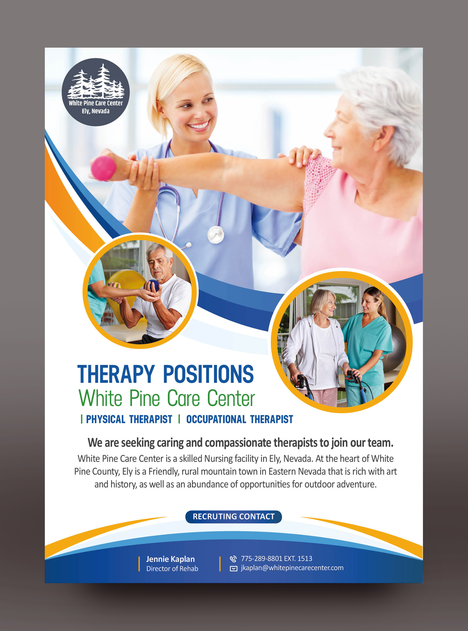 Diseño de Flyer por rkailas para White Pine Care Center | Diseño #26467154