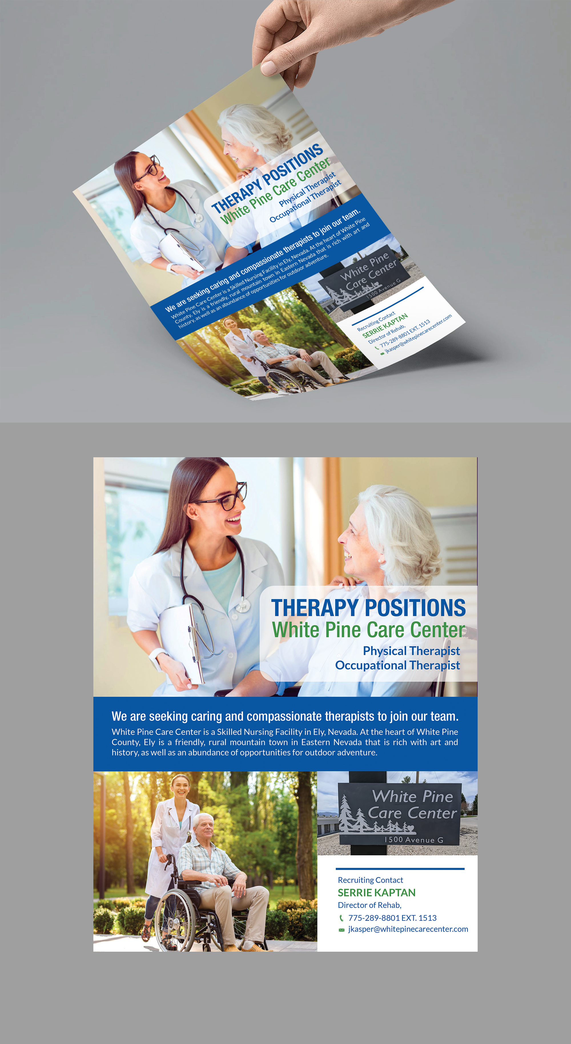 Flyer Design by Schöpfer for White Pine Care Center | Design #26462102