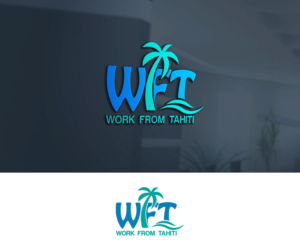 We need two versions. One with the acronym "WFT" and one with the company name "Work From Tahiti" | Logo Design by MaToTiPiLa