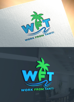 We need two versions. One with the acronym "WFT" and one with the company name "Work From Tahiti" | Logo Design by Art Lancer