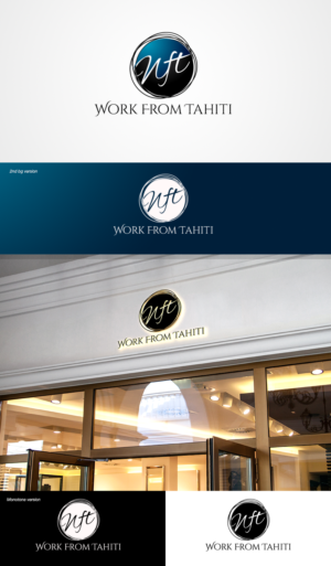 We need two versions. One with the acronym "WFT" and one with the company name "Work From Tahiti" | Logo Design by creativerhythm