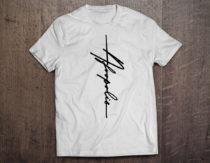 Tee shirt cursive text design in solid colour | T-Shirt-Design von FigliaPerduta
