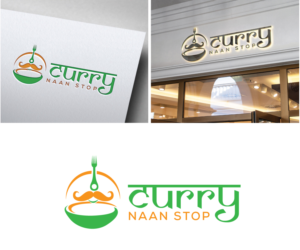 Curry Naan Stop | Logo Design by HEAVEN ART