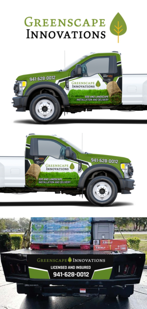 Truck wrap Ford F-450  as a rolling billboard | Graphic Design by SAI DESIGNS