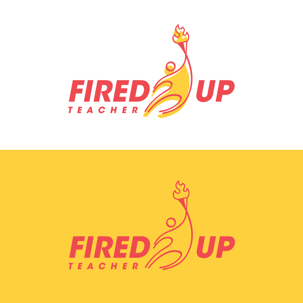 Logo Design by Sujit Banerjee for Fired Up Teacher | Design #26481307