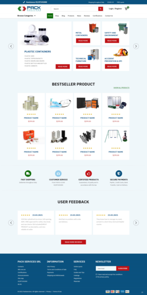 Diseño de WooCommerce por pb para PACK SERVICES SRL | Diseño: #26476544