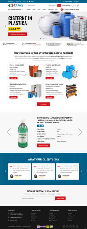 Diseño de WooCommerce por pb para PACK SERVICES SRL | Diseño: #26476545