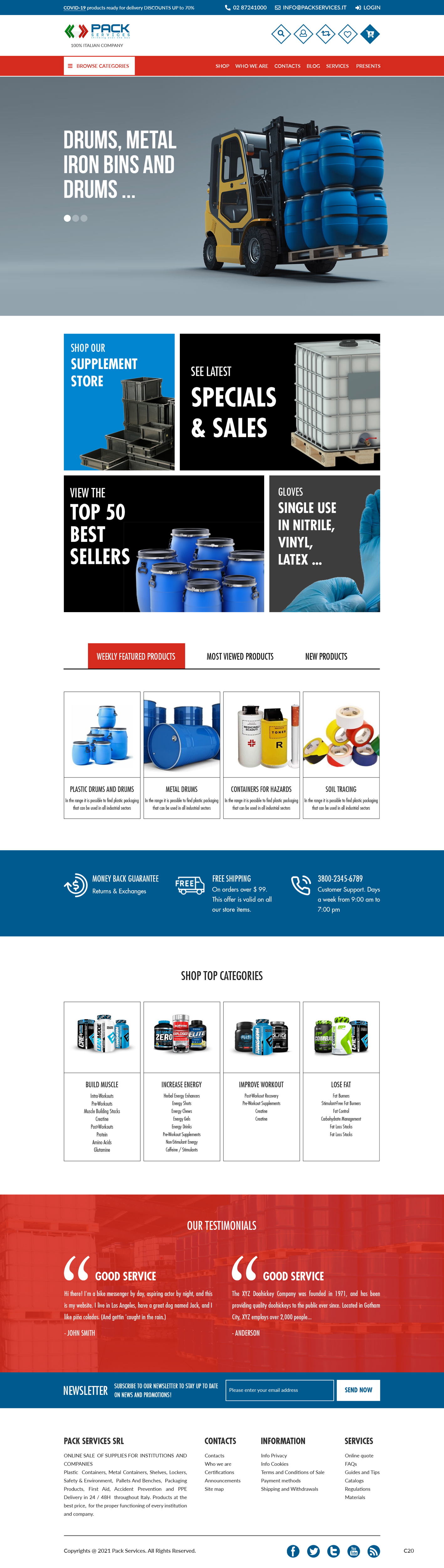 Design WooCommerce par pb pour PACK SERVICES SRL | Design #26476548