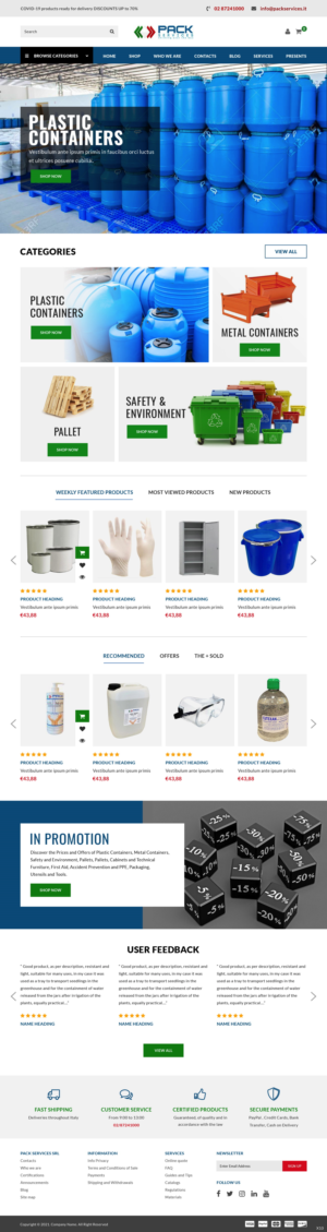 Diseño de WooCommerce por pb para PACK SERVICES SRL | Diseño: #26476550