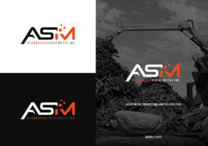 Company Name: Athabasca Scrap Metal Inc. (could also just be the initials ASM). Potential Slogan: Scrap metal processing and its logistics | Logo Design by christianpoetoe