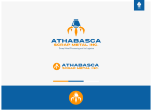 Company Name: Athabasca Scrap Metal Inc. (could also just be the initials ASM). Potential Slogan: Scrap metal processing and its logistics | Logo Design by mngkw