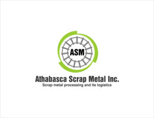 Company Name: Athabasca Scrap Metal Inc. (could also just be the initials ASM). Potential Slogan: Scrap metal processing and its logistics | Logo Design by BNdesigner